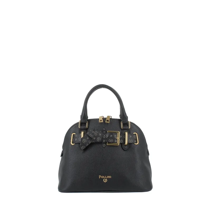 Pollini small top handle bag with Heritage bow elegant...