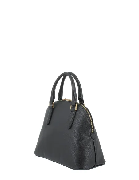 Pollini small top handle bag with Heritage bow elegant and versatile, black