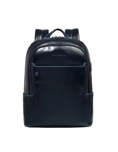 Leather Backpack Blue Square