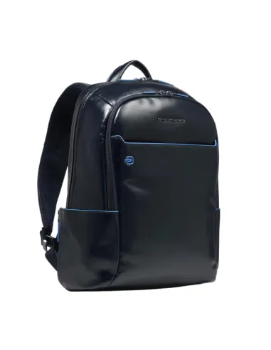 Leather Backpack Blue Square