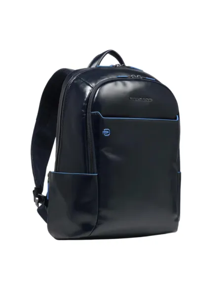 Leather Backpack Blue Square