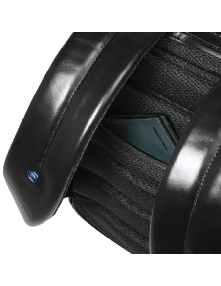 Zaino piquadro Blue Square CA3214B2 nero dettagli posteriore