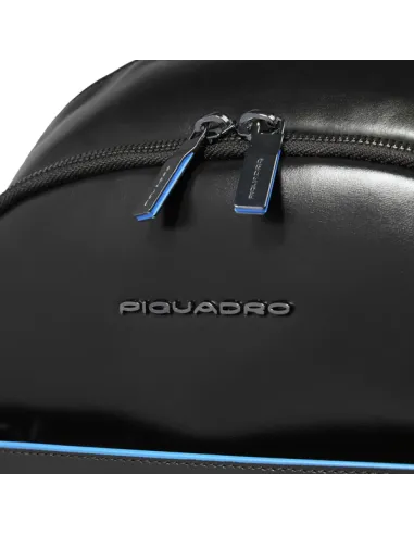 Zaino piquadro Blue Square CA3214B2 nero dettagli frontale