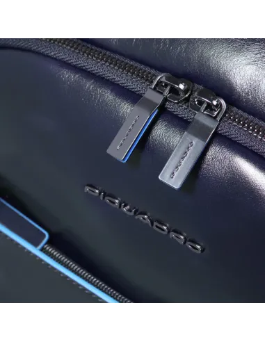 Piquadro Blue Square Leather Backpack