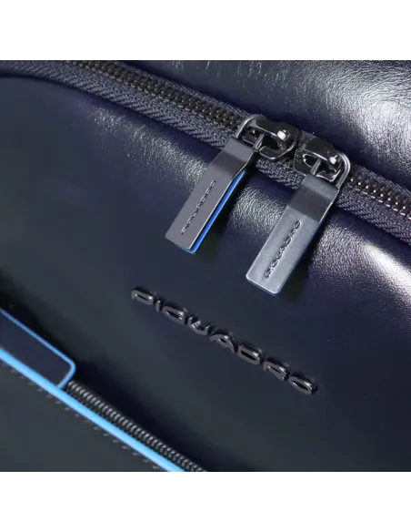 Piquadro Blue Square Leather Backpack