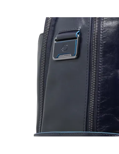 Piquadro Blue Square Leather Backpack