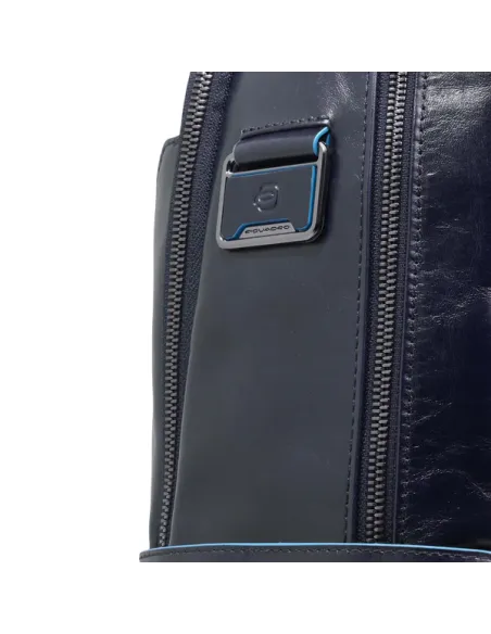 zaino porta computer piquadro blue square da 15 blu laterale dettagli