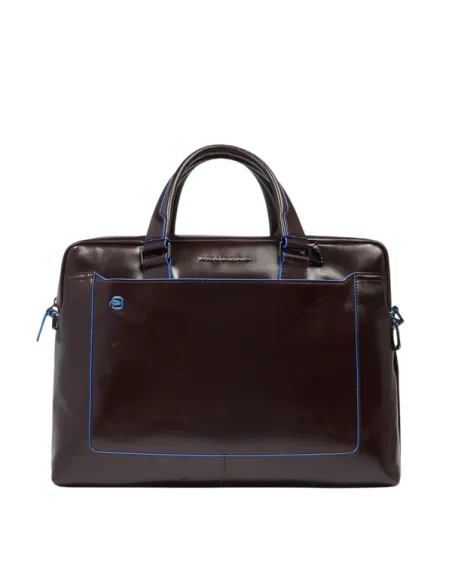 Two-handles briefcase with shoulder strap Piquadro Dark Brown