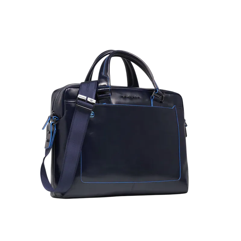 Computertasche aus Leder Blue Square Blu 2