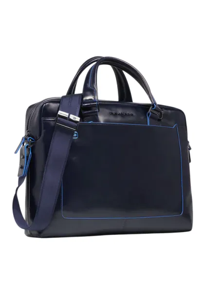 Cartella Porta PC con tracolla Blue Square Blu
