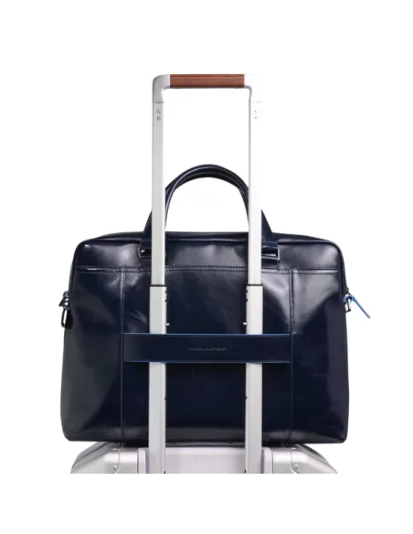 Computertasche aus Leder Blue Square Blu
