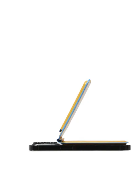 Piquadro Blue Square porta carte in pelle con MagSafe, giallo