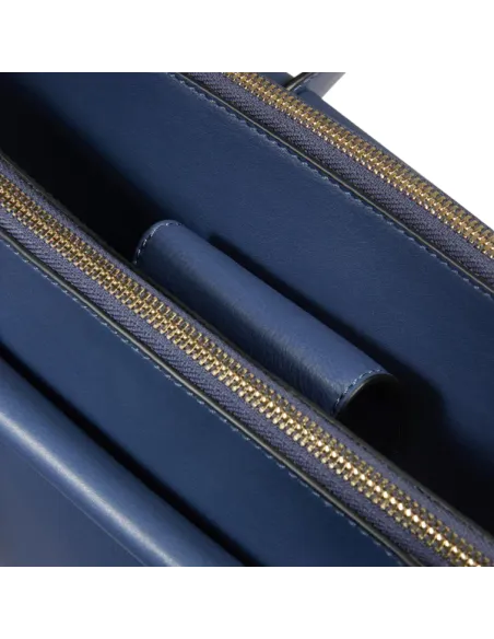 Women's business bag with two zipped compartments Circle, blue