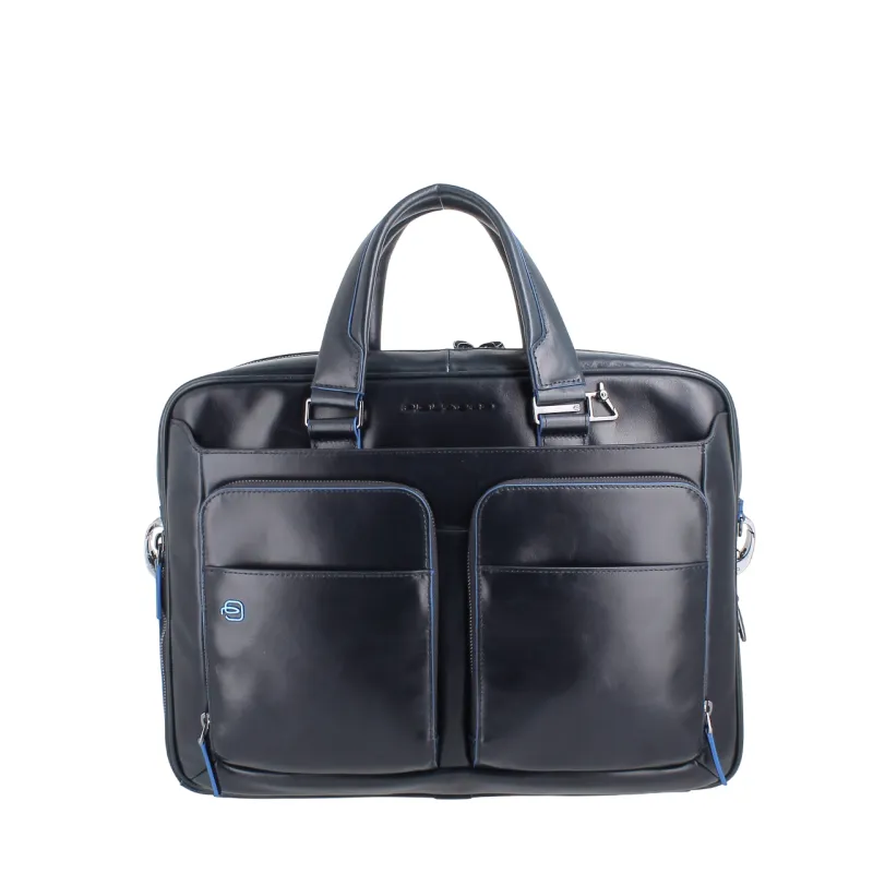 Two-handles briefcase with double pocket B2