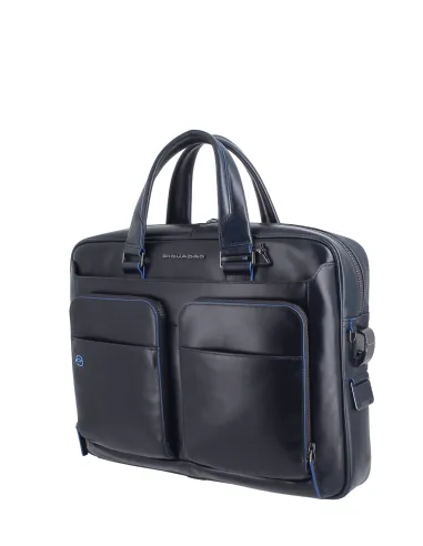Two-handles briefcase with double...