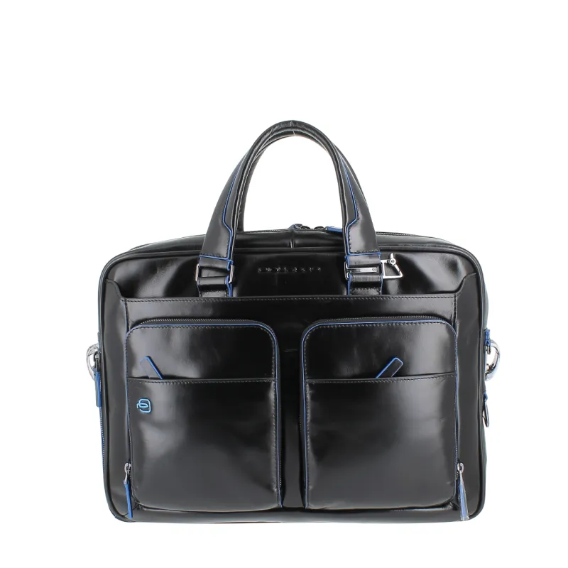 Two-handles briefcase with double pocket CA2849B2