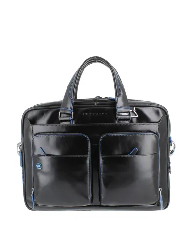 Two-handles briefcase with double...
