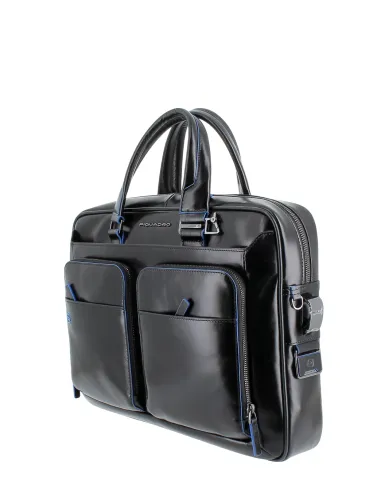 Two-handles briefcase with double...