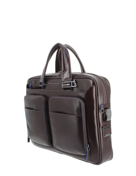 Piquadro Blue Square Two-handles briefcase with double pocket
