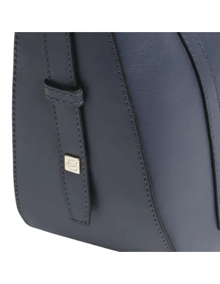 Borsa a tracolla in pelle Piquadro Circle, blu