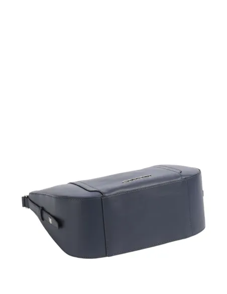 Piquadro Circle leather shoulder bag, blue
