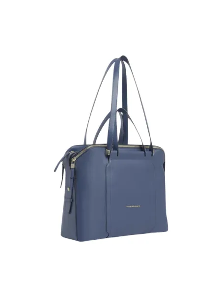 Aktentasche fur Damen mit zwei Griffen Circle, blau