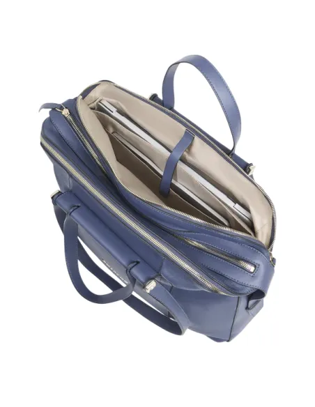 Aktentasche fur Damen mit zwei Griffen Circle, blau