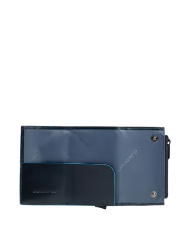 Piquadro Blue Square Compact Wallet...