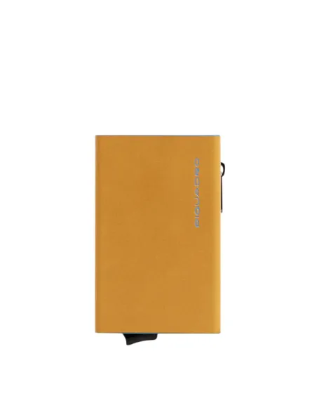 Piquadro Blue Square Compact Wallet für Scheine mit Münz-Fach, gelb