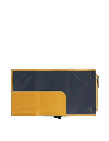 Piquadro Blue Square Compact Wallet...