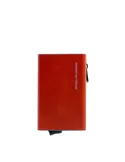 Piquadro Blue Square Compact Wallet für Scheine mit Münz-Fach, orange