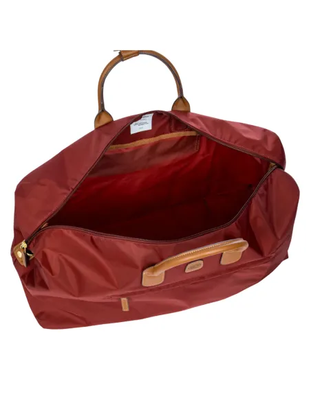 Brics X-Collection Medium Folding Duffle mit Reißverschlussöffnung, bordeaux
