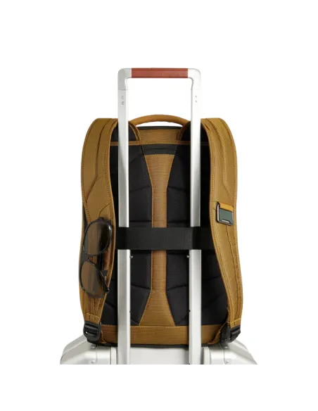 Travel backpack with laptop and iPad® compartment PQ Earth, light brown
