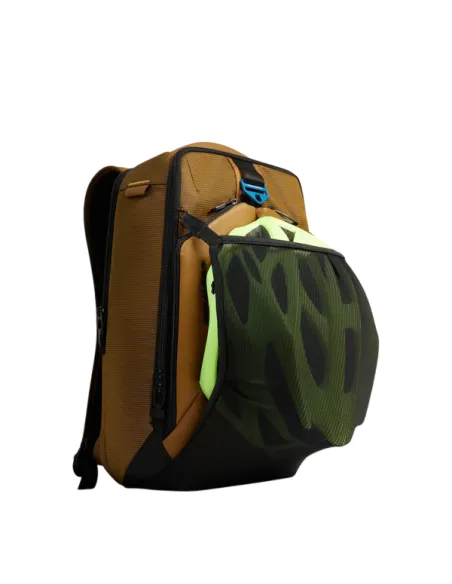 Zaino porta PC 14 con 2 comparti in tessuto e pelle vegana Piquadro, miele