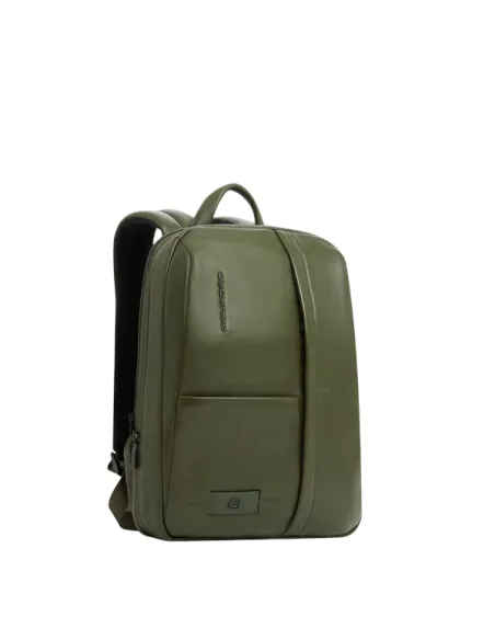 Zaino PC da 14 espandibile in pelle Piquadro Russel, verde2