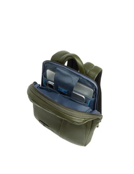 Zaino PC da 14 espandibile in pelle Piquadro Russel, verde2