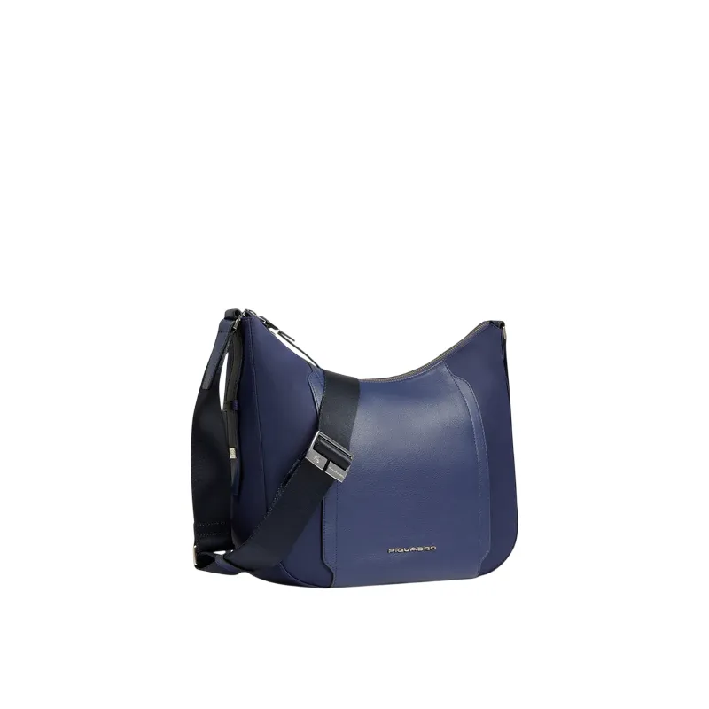 Borsa donna a spallla misura piccola Piquadro Circle, blu 2