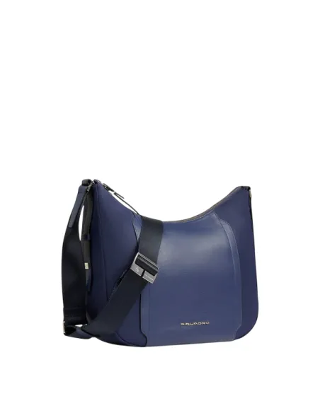 Borsa donna a spallla misura piccola Piquadro Circle, blu