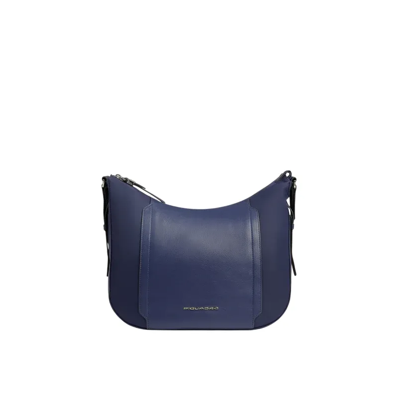 Borsa donna a spallla misura piccola Piquadro Circle, blu
