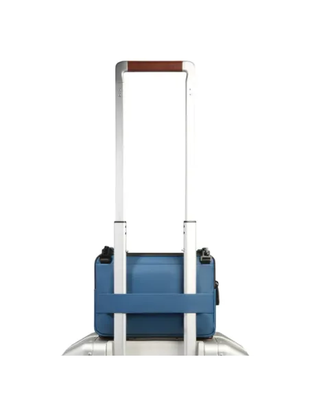 Piquadro Corner Herrentasche wasserdicht, stell blue