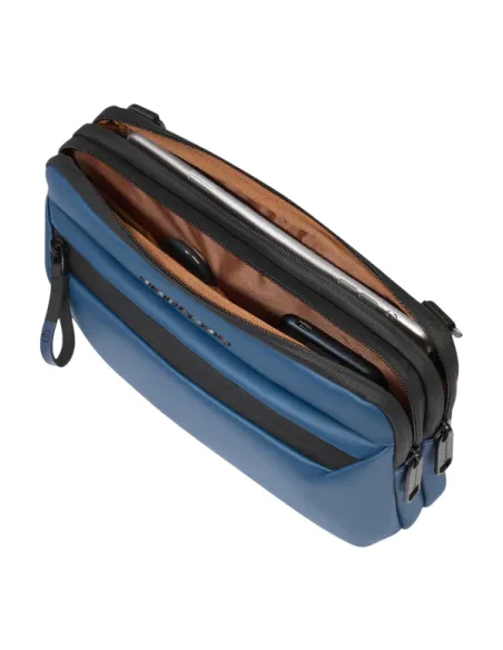 Piquadro Corner Herrentasche wasserdicht, stell blue