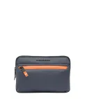 Pochette a due comparti con tracolla removibile Piquadro C2OW, blu