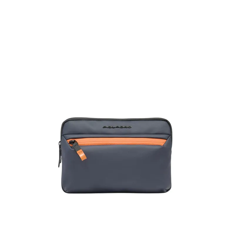 Piquadro Corner mens waterproof pouch, blue