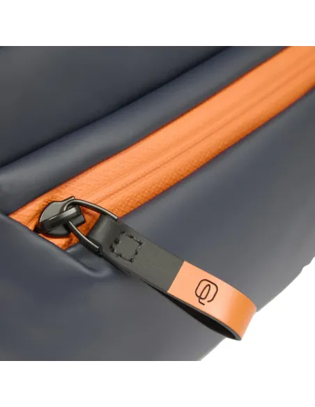 Pochette a due comparti con tracolla removibile Piquadro C2OW, blu