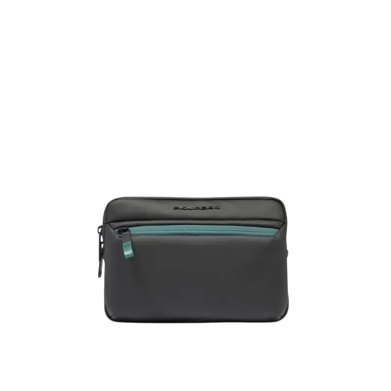 Piquadro Corner mens waterproof pouch, black