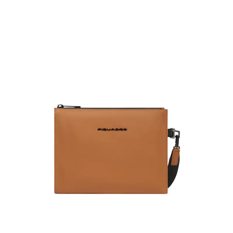 Piquadro Corner Kleine Flache Tasche Wasserdicht, orange