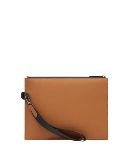 Pochette piccola piatta in tessuto impermeabile Piquadro C2OW, arancio