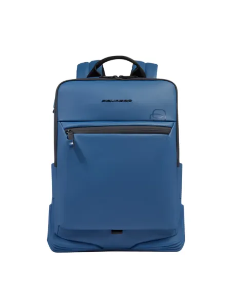 Piquadro C2OW laptop backpack in waterproof fabric, steel blue