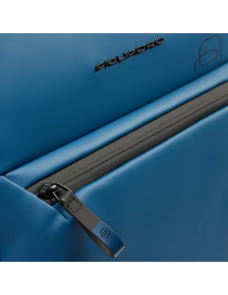 Piquadro C2OW laptop backpack in waterproof fabric, steel blue