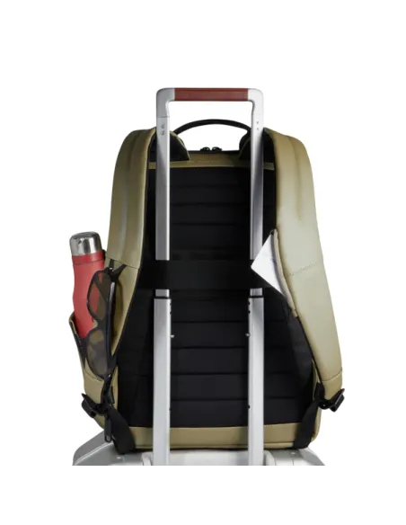 Zaino porta pc da 15,6 a due scomparti con cinghia pettorale Piquadro C2OW, Khaki